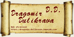 Dragomir Dulikrava vizit kartica